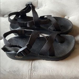 Black Chacos with Toe Strap